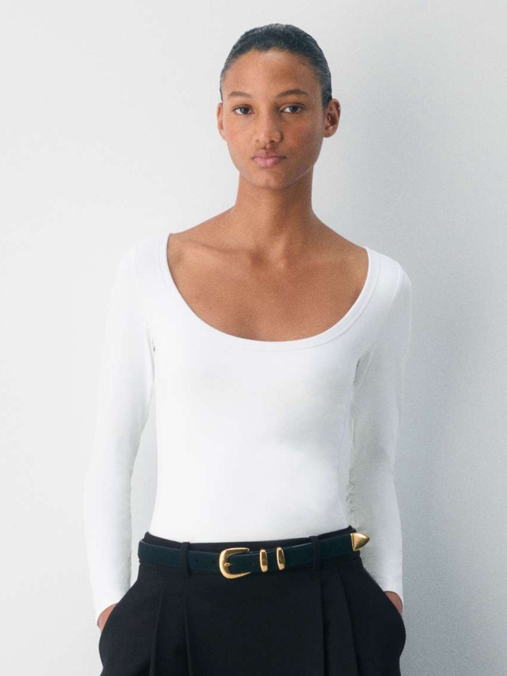 Aritzia Original Contour Archer Longsleeve Top White Small New